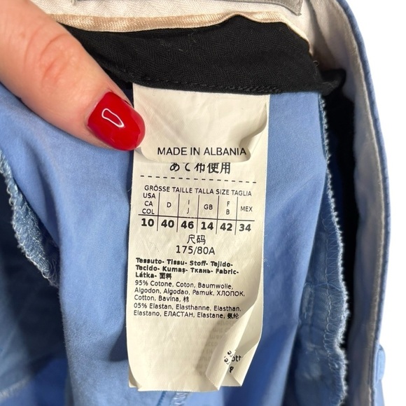 Marella Light Blue Ladies Cropped Trouser Size 10 - Picture 7 of 13